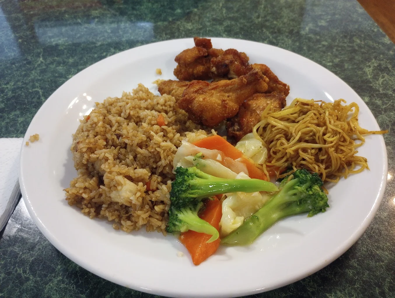 Wok-fried chop suey with fresh vegetables at Dragon Palace on Portage Ave, Winnipeg
