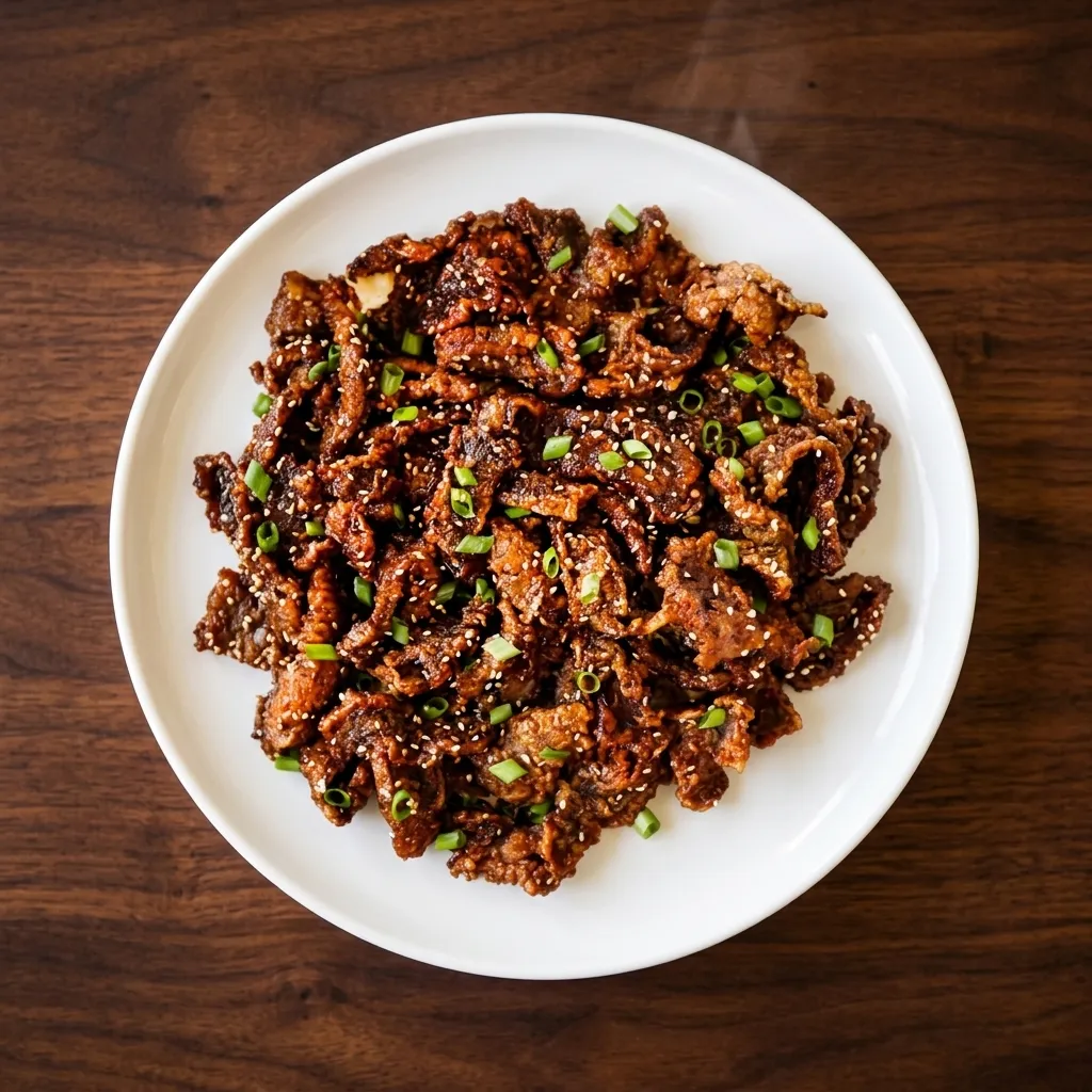 Ginger beef at Dragon Palace Chinese restaurant in Winnipeg, MB