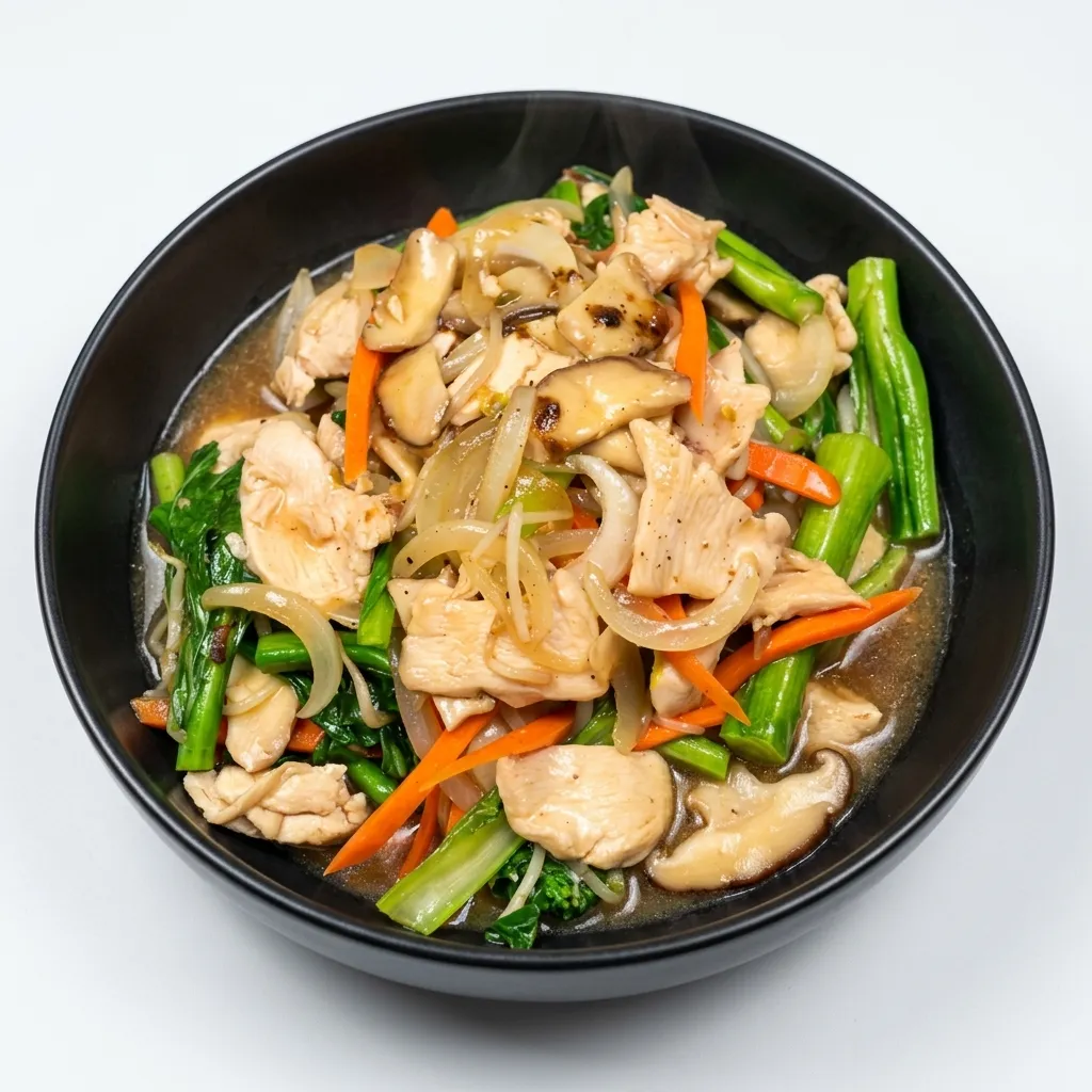 Chicken chop suey, one of the Chinese-Canadian classics served at Dragon Palace on Portage Ave, Winnipeg